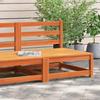 VidaXL Garden Sofa Without Armrests, Seat with Backrest, Outdoor Patio Backyard Terrace Furniture, Wax Brown 837918