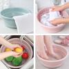 Practical Foldable Large Washbasin Lightweight Space Saving Laundry Tub Durable Portable Kitchen Dish Pans Household