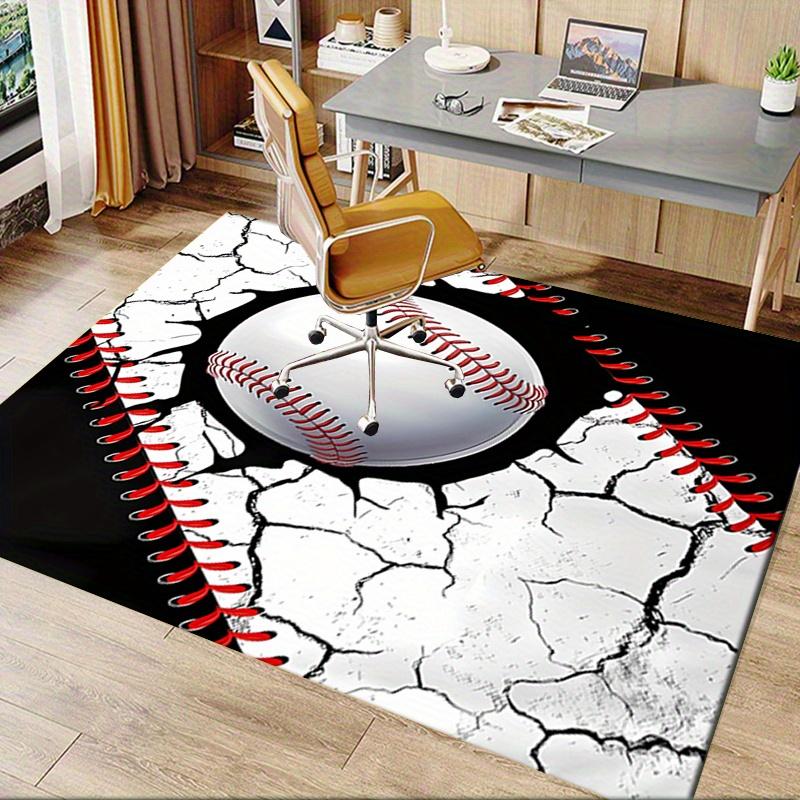 1pc Baseball,Sports Office Carpet Soft Polyester Entrance Carpet Washable Non slip Machine Washable