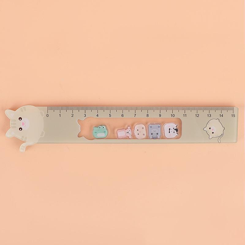 Acrylic Stationery Ruler Cartoon Animal Cartoon Ruler Cute Animal Ruler Lightweight For Student Use Classroom School Supplies