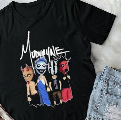 Mudvayne Karikatur Band T-Shirt schwarz Kurzarm Alle Größen TD50