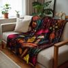 Autumn Ghost Pumpkin Cartoon Anime Print Flannel Blanket Soft Warm Throw for Kids Bedroom Sofa Christmas Office Car