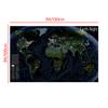 Decorative Hanging Picture The World Map of Earth At Night Map for Home/Office/Living Room Wall Decor Crafts Painting