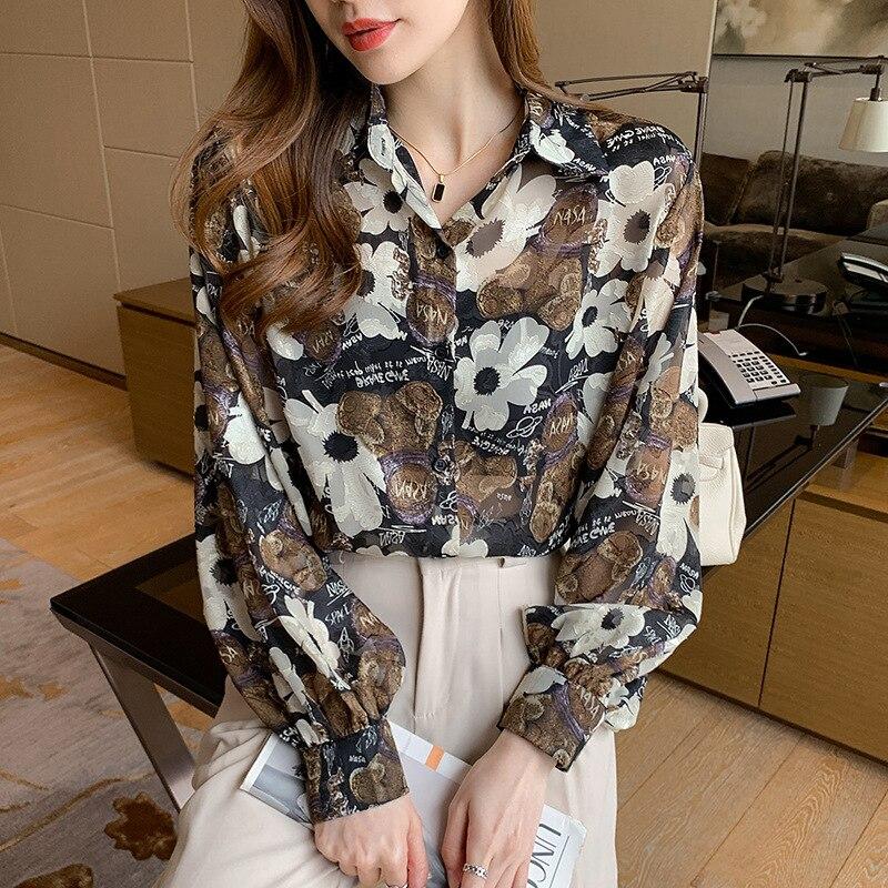 Buy Women Vintage Floral Blouse 2022 