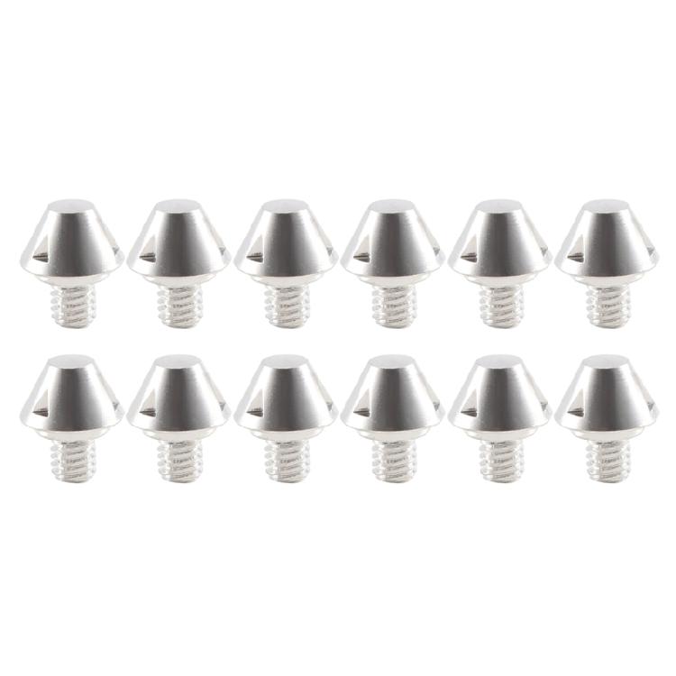 12pack Football Boot Replacement Spikes Slip Resistant Football Cleat Studs for Ground Grip and Sports Shoe серебряный