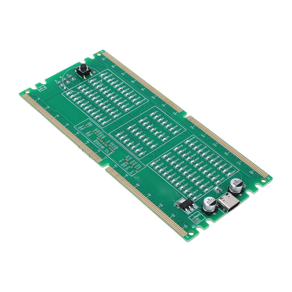 DDR4 Memory Tester PC Desktop Computer Motherboard RAM Slot Memory Tester Card with LED Indicator Light for Repair