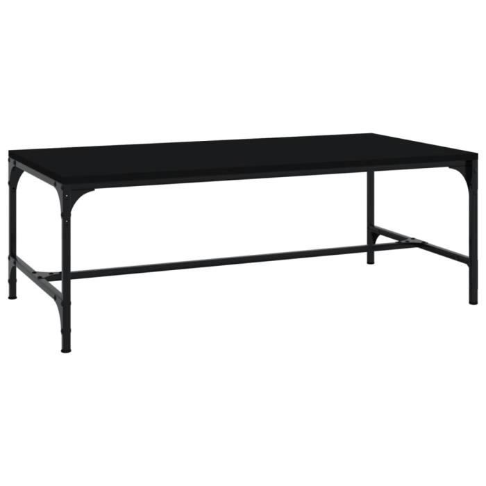 819387 vidaXL Coffee Table Black 100x50x35 Cm Engineered Wood