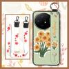 Fashion Design Protective Phone Case For TCL 50 Nxtpaper 5G/50Pro Nxtpaper 5G Wristband Kickstand Dirt-resistant Flower