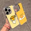 G-Gudetama Egg Cute Phone Case For IPhone 17 Air 16 E 15 14 13 12 11 Plus Pro Max Electroplated Transparent Soft Shell