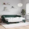 VidaXL Daybed with Trundle Bed Dark Green 80x200 Cm Velvet 3197058