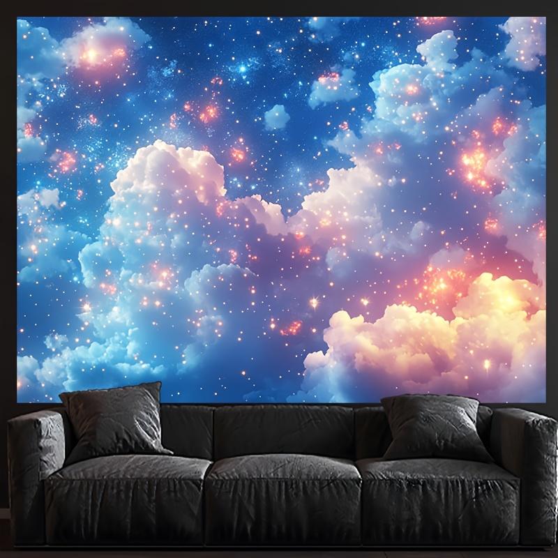 

1pc Dreamy Wonderland Tapestry with Vibrant Cloud Patterns Polyester Luxurious Style for Bedroom Living Room Dorm Home 74x94cm(29x37in)
