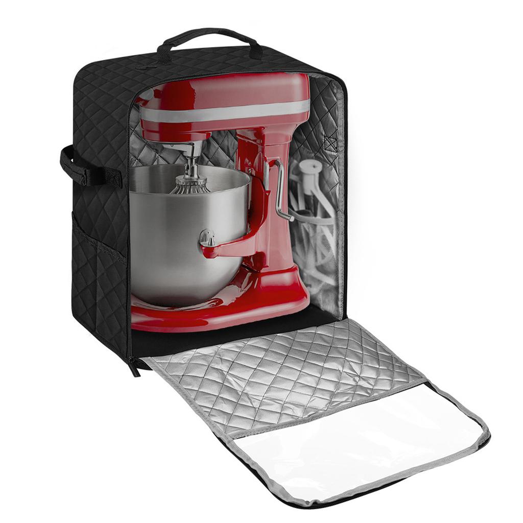 Stand Mixer Quilted Dust Cover Mixer Storage Bag with Pockets for Accessories Attachments Polyester