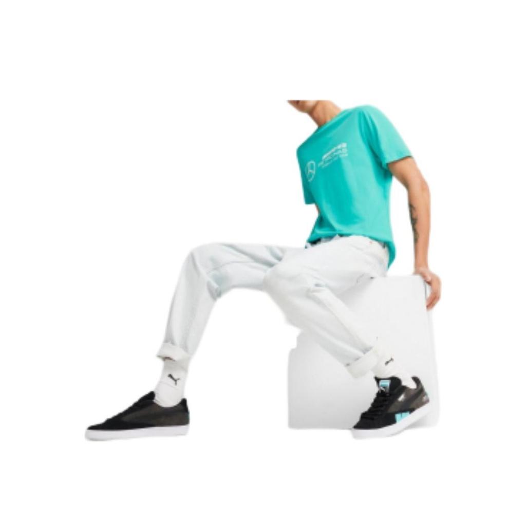 Puma Mercedes-AMG Petronas Logo Print Casual Crew Neck T-Shirt Men Tops Blue 623762-05