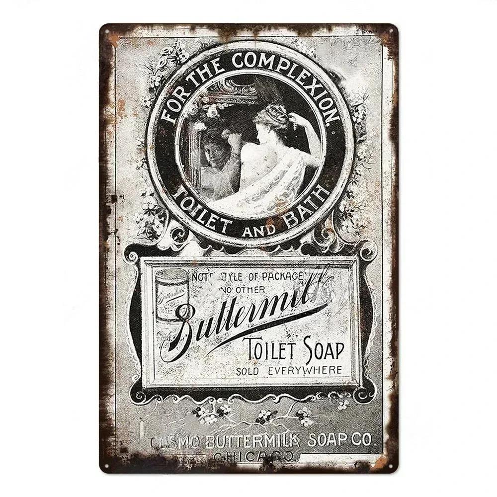 

Art Decor Home Room Decor Bathroom Bathroom Plate Bathroom Aesthetics Tin Painting Tin Poster Metal Plaque Creative Gifts Retro 20x30cm（7.8x11.8inch）