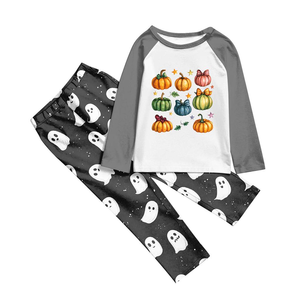 Halloween Day  Prints Family Matching Long Sleeve Tops+Pants Set Family Matching Sets