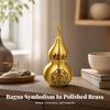Feng Shui Brass Gourd with Bagua Symbol | DoubleLobed Shape, Calabash YinYang Motif, for