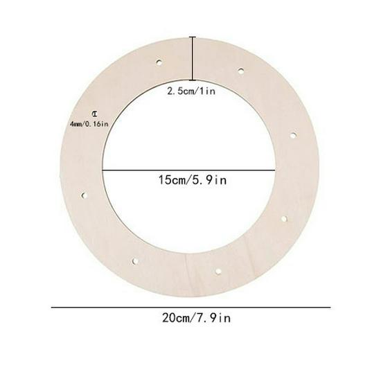 Niedokończony Ręcznie Robiony Drewniany Stelaż na Wieniec do Samodzielnego Wykonania Ozdoby Kwiatowej na Boże Narodzenie