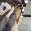 Fashion Brand Soft Ballet Ballerinas Flats Shoes Gold Square Buckle Casual Driving Moccasins Feminino Brief Slip On Espadrilles Oxfords
