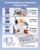 Commercial Ice Maker Machine, 45 Kg/24h with 14 Kg Storage Capacity, Built-in/Freestanding/Under Counter, Stainless Steel Ice Maker with LED Display &
