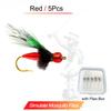 Bionic Mosquito Fly Fishing Flies Insect Artificial Baits for Trout Dry Fly Lure Fly Fishing 5Pcs