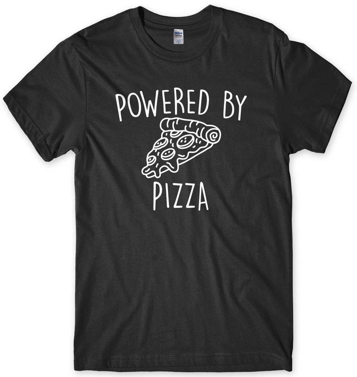 Powered By Pizza Funny Mens Unisex T-Shirt 3XL