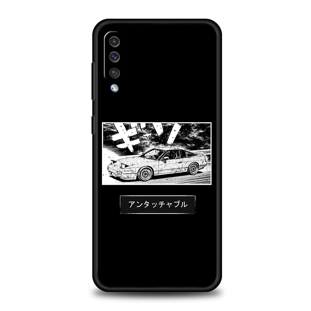 Initial D Car Phone Case for Samsung Galaxy A56 A36 A26 A16 A34 A24 A42 A22 A20 A12 A40 A30 A10 5G Soft TPU Cover Shell Fundas