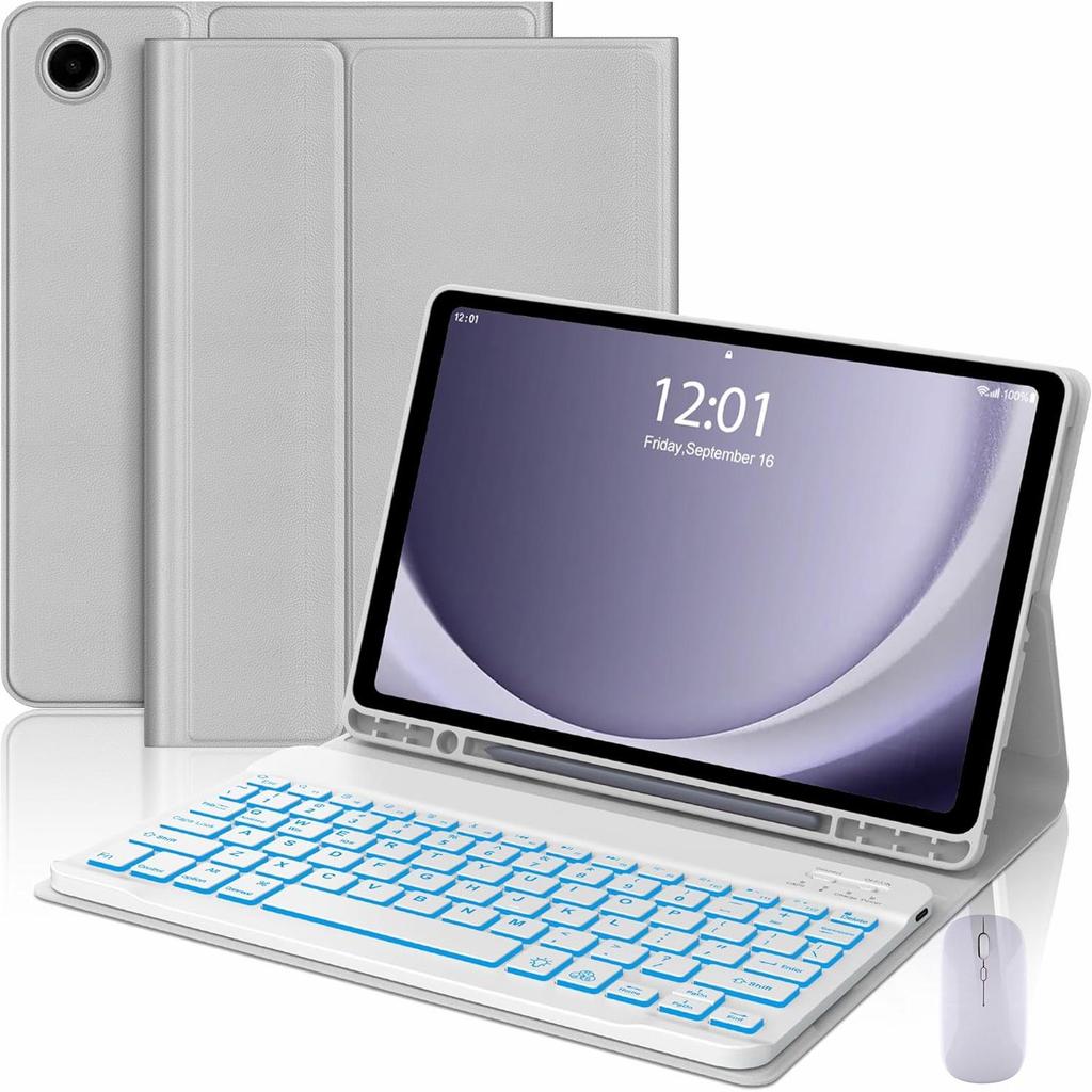 Compatible con tableta Samsung S10 Lite/FE: Funda Protectora, Teclado Bluetooth, Cubierta de Cuero Magnética, Ranura para Bolígrafo.