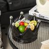 Crown Shape Ceramic Fruit Plate Home Living Room Coffee Table Snack Storage Box With Fruit Fork