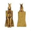 Resin Sitting Bookends S/2, Antique Gold Finish, Unique Book Holder for Novels &