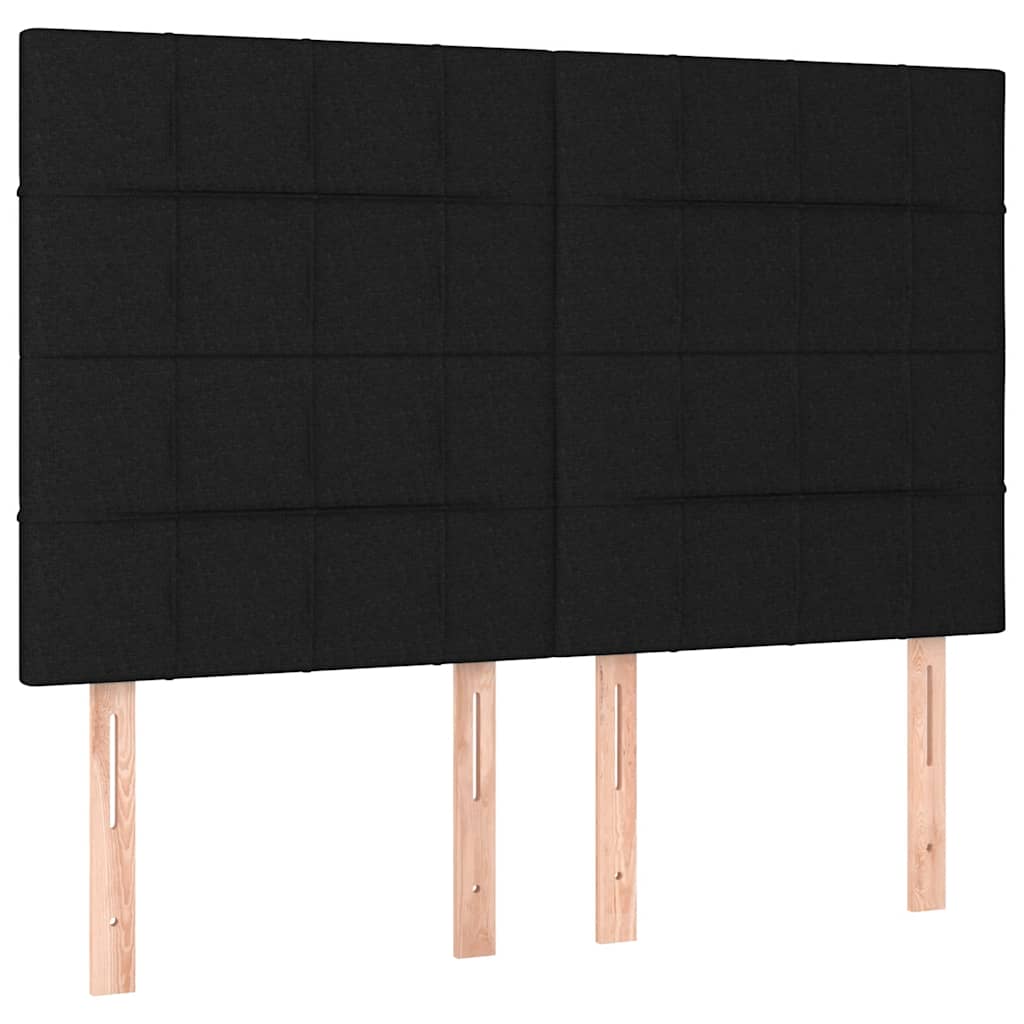Bed Frame without Mattress Black 140 x 200 cm Fabric