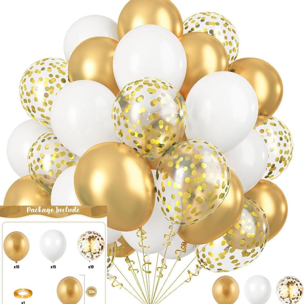 12-Zoll 35 Stück Pailletten-Konfetti-Ballons für Weihnachten, Halloween, Geburtstagsfeiern