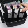 120 Slots Marker Holder Case with Shoulder Strap Large Capacity Multi-layer Markers Holder Carrying Bag for Paint Brush