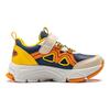 Li Ning Comfortable Versatile Rebound Shock Absorption Low-Top Running Shoes Kids Sneaker Blue Orange Yellow YKNT144-1