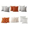 2Pcs Halloween Pillow Covers 18x18 In Soft Plush Pillowcase Embroidered Decorative Cushion Cover for Living Room Bedroom Sofa