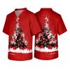 Men's Christmas Themed Caregiver Uniform for Holiday Work Wear