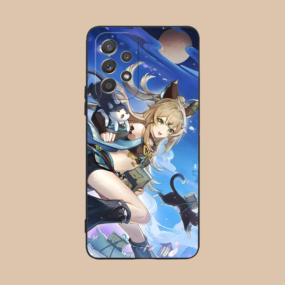 Game GI Kirara Mobile Phone Case for Samsung Galaxy A56 55 54 53 52 51 36 35 34 23 16 15 5G Colorful Cover Pretty Cover Luxury