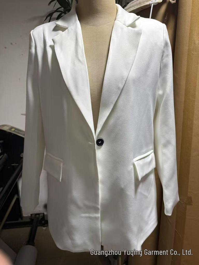 Women's Lightweight Slimming Long-Sleeve Jacket Suit - Comfortable, Loose Fit and One-Button Design