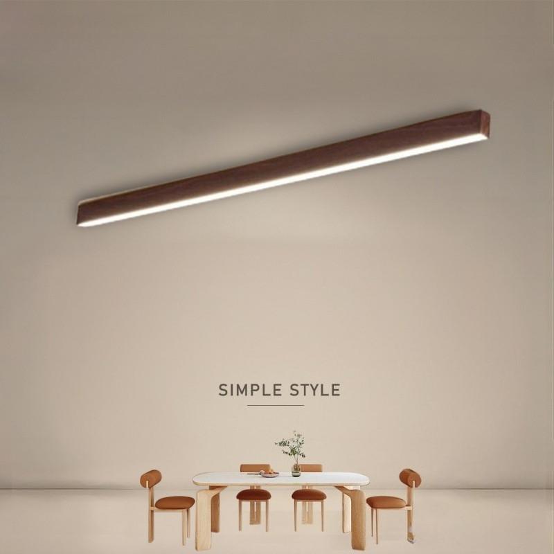 Hallway Long Ceiling Lamp Liner Lamp Natural Wood Finish Balcony Light Nordic Style Living Room LED Linear Ceiling Light