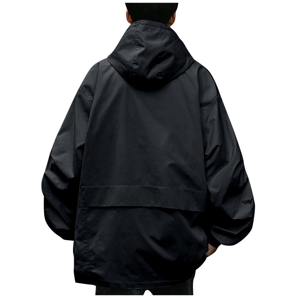 Men's Casual Sports Jacket Waterproof Lightweight Hooded  Hiking Golf Raincoats With  Pockets