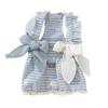 Vestito a Righe Ricamato con Fiocco per Cani - Primavera ed Estate - Vestito per Cani Piccoli - Vestito Senza Spalline - Abbigliamento per Animali Domestici