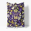 Luxurious Floral Print Fleece Blanket Soft Warm Throw Blanket for Sofa Bed Living Room Bedroom Decor Gift