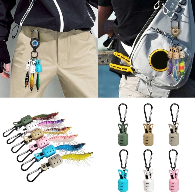 6 sztuk Ochronne nasadki na haczyki wędkarskie Pokrowce na haczyki wędkarskie Osłony na przynęty typu kałamarnica Osłona Pokrowiec Pudełko na akcesoria wędkarskie Narzędzie