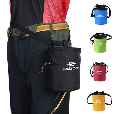 Outdoor Camping Climbing Chalk Bag with Adjustable Waist Belt and Brush for Rock Climbing