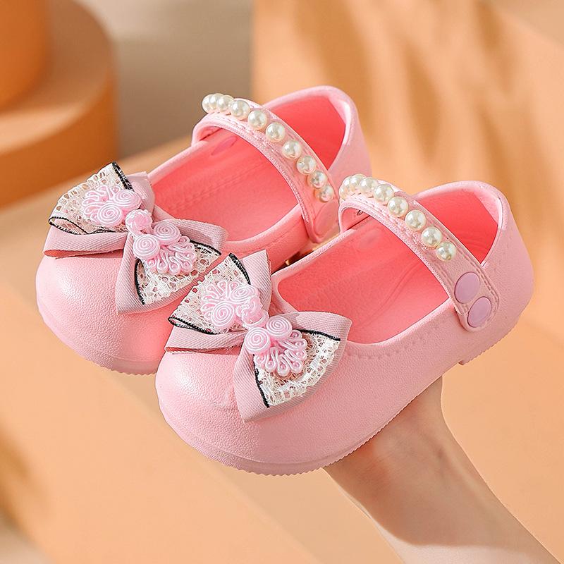 Mädchen-Sandalen mit weicher Sohle und Schleife - Frühling/Herbst Mokassins