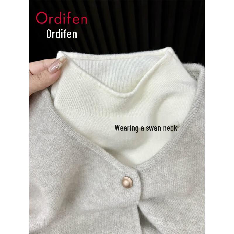 Ordifen Women's Slim Fit Semi-High Neck Knit Base Layer Top