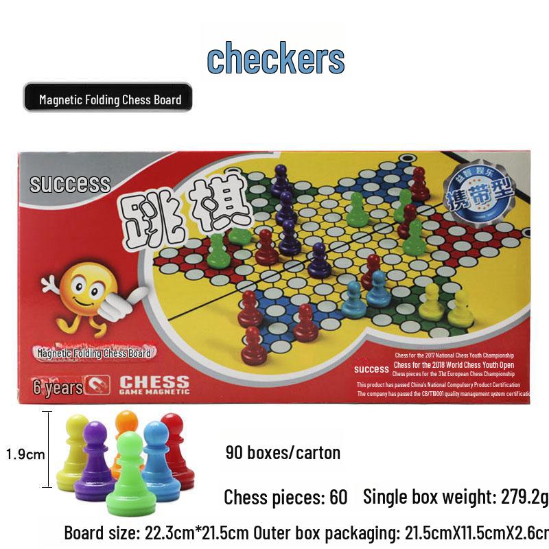 Portable Magnetic Foldable Chess Set - Travel-Friendly Puzzle Game for Leisure and Sports