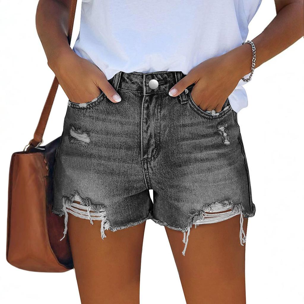 Women's Denim Classic Versatile High Waist Fashionable Shorts