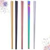 5Pairs Stainless Steel Chopsticks Square Shape 21Cm Perfect Size Reusable Dishwasher Safe Rustproof Kitchen Chopsticks Set