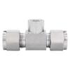 Qianhua Zhike 304 Stainless Steel T-Type Ferrule To Female Thread Tee Connector