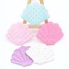 10Pcs 76*58mm Glitter Dot Print Shell Padded Appliques for DIY Cake Topper & Baby Headwear BB Clip Accessories Decor Patches